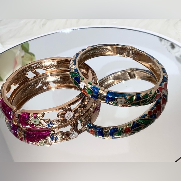 Jiu Long Xing Ceramic Bangle Bracelets NWOT - Picture 3 of 6